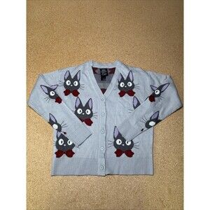 Ghibli Kiki's Delivery Service Jiji Bowtie Cardigan Sweater Womens S J1